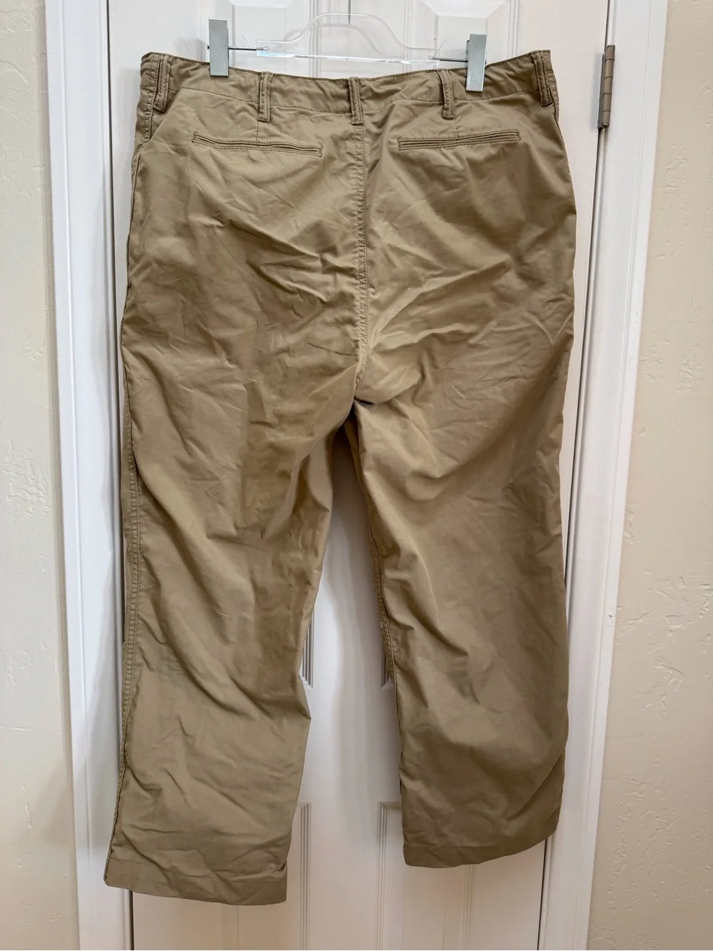 Birdwell Beach Britches Khaki Drawstring Chino Pants 36 x 27 Straight Leg